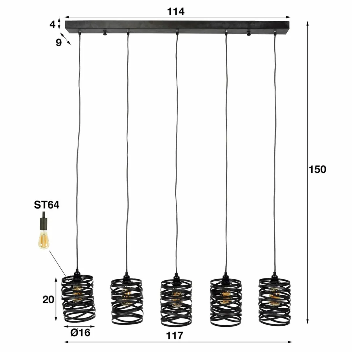 suspension_spindlight___lampes_3.webp Clearance Zijlstra Suspension Spindlight à 5 lampes