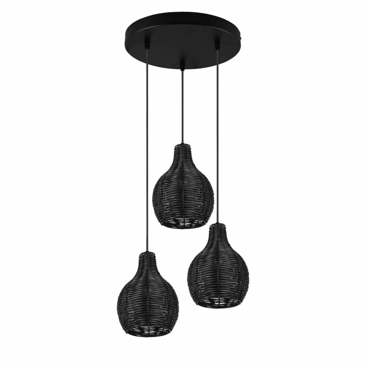 suspension_sprout_en_rotin___lampes_noire_4.webp Shop Reality Leuchten Suspension Sprout en rotin, à 3 lampes, noire