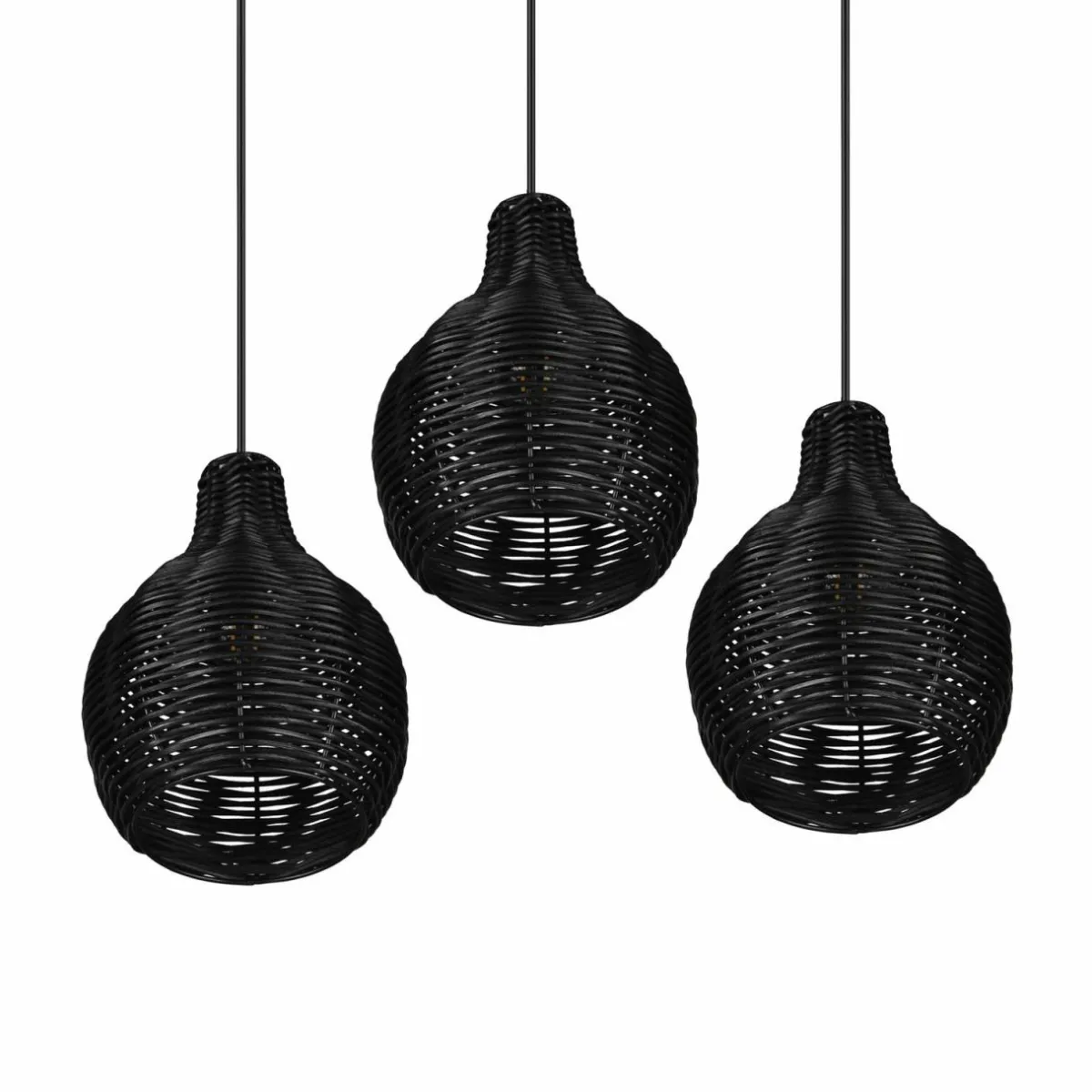 suspension_sprout_en_rotin___lampes_noire_5.webp Shop Reality Leuchten Suspension Sprout en rotin, à 3 lampes, noire