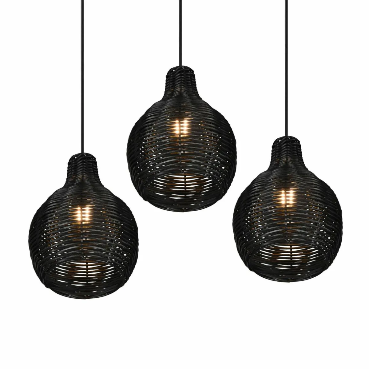 suspension_sprout_en_rotin___lampes_noire_6.webp Shop Reality Leuchten Suspension Sprout en rotin, à 3 lampes, noire