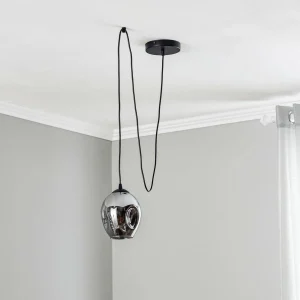Discount EMIBIG LIGHTING Suspension Starla décentrée, 1 lampe, graphite