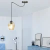 Best EMIBIG LIGHTING Suspension Starla décentrée, 1 lampe, verre ambre