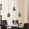 Cheap EMIBIG LIGHTING Suspension Starla droite 3 lampes verre graphite