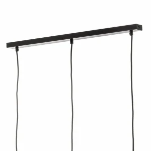 Cheap EMIBIG LIGHTING Suspension Starla droite 3 lampes verre graphite
