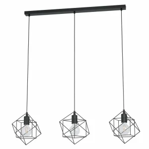 Best EGLO Suspension Straiton en acier, à 3 lampes noire
