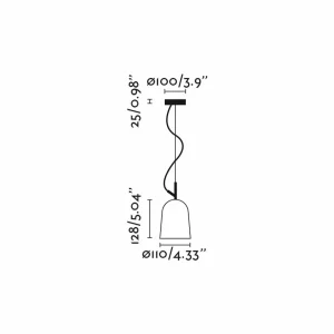 Best Sale FARO BARCELONA Suspension Studio, Ø 11 cm, rose/noir, acier