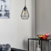 Best EGLO Suspension Tarbes à 1 lampe, 17,5 cm, noir