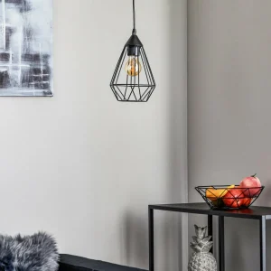 Best EGLO Suspension Tarbes à 1 lampe, 17,5 cm, noir