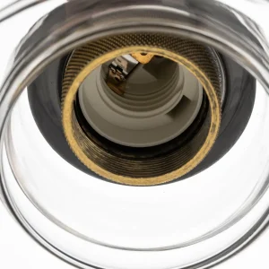 Hot Lamkur Suspension Teo avec abat-jour en verre, patinée