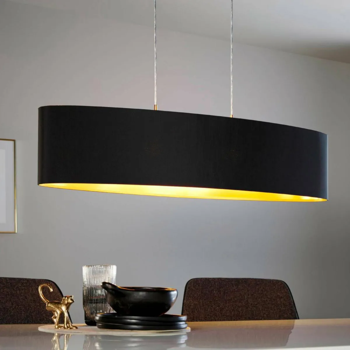 suspension_textile_chic_lecio_dorenoire_1.webp Best EGLO Suspension textile chic Lecio, dorée-noire