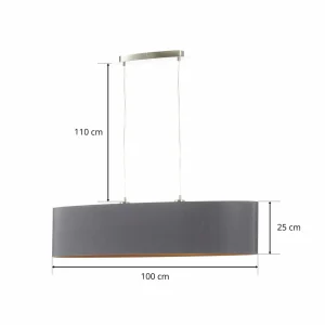 Best EGLO Suspension textile chic Lecio, dorée-noire