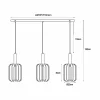 Store Lucide Suspension textile Rafal, grise, angulaire, à 3 lampes