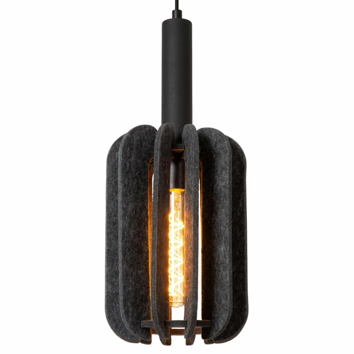 suspension_textile_rafal_grise_angulaire___lampes_3.webp Store Lucide Suspension textile Rafal, grise, angulaire, à 3 lampes