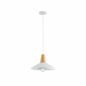 Cheap Viokef Suspension Tom avec élément en bois, blanche