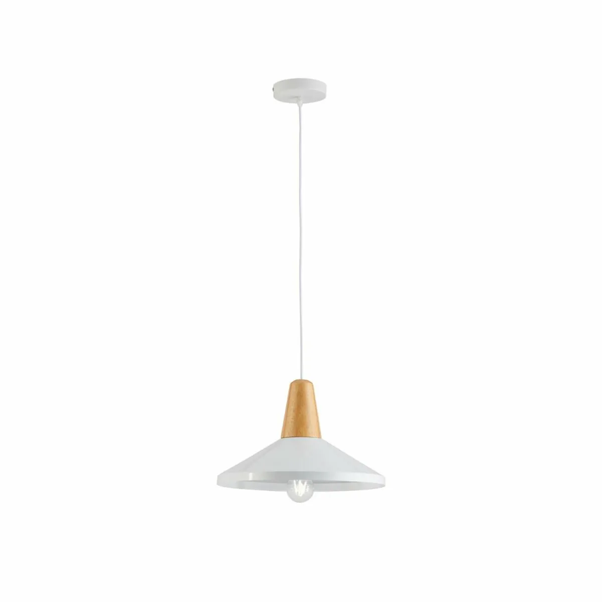 suspension_tom_avec_lment_en_bois_blanche_0.webp Cheap Viokef Suspension Tom avec élément en bois, blanche