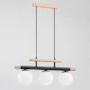 New Alfa Suspension Trendy en bois à 3 lampes