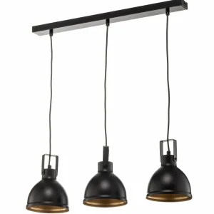 Sale SIGMA Suspension Trial, 3 lampes linear, noir/or