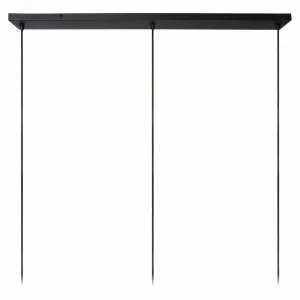 Sale Lucide Suspension Tribute, 3 lampes, linéaire, textile, beige