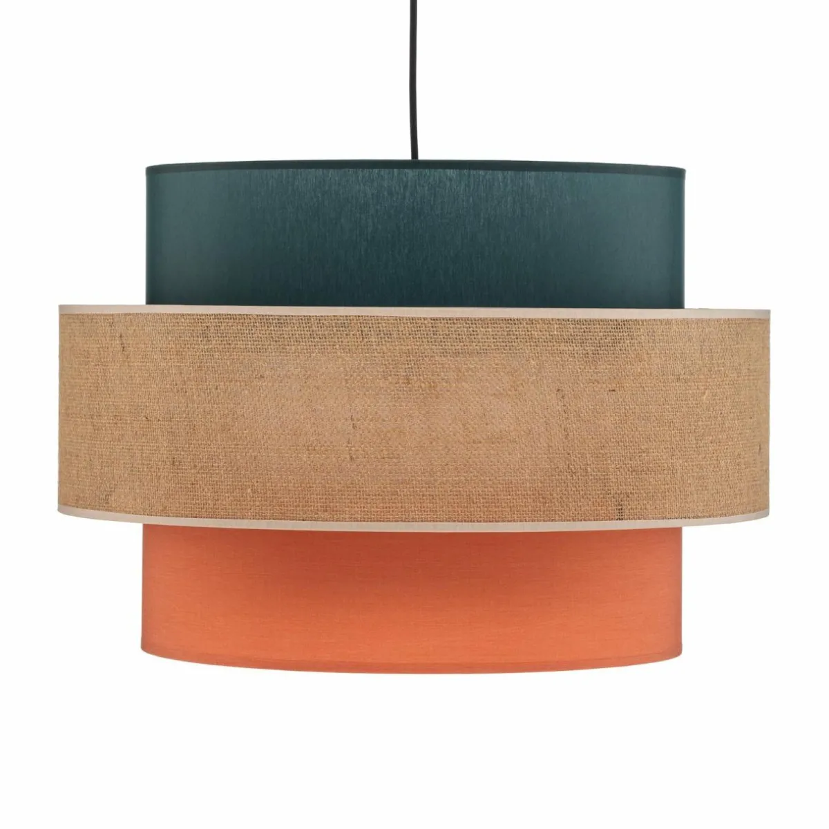 suspension_trio_abatjour_en_jute_ptrolebrun_naturelorange__cm_3.webp Best Sale TK Lighting Suspension Trio, abat-jour en jute, pétrole/brun naturel/orange Ø 50cm