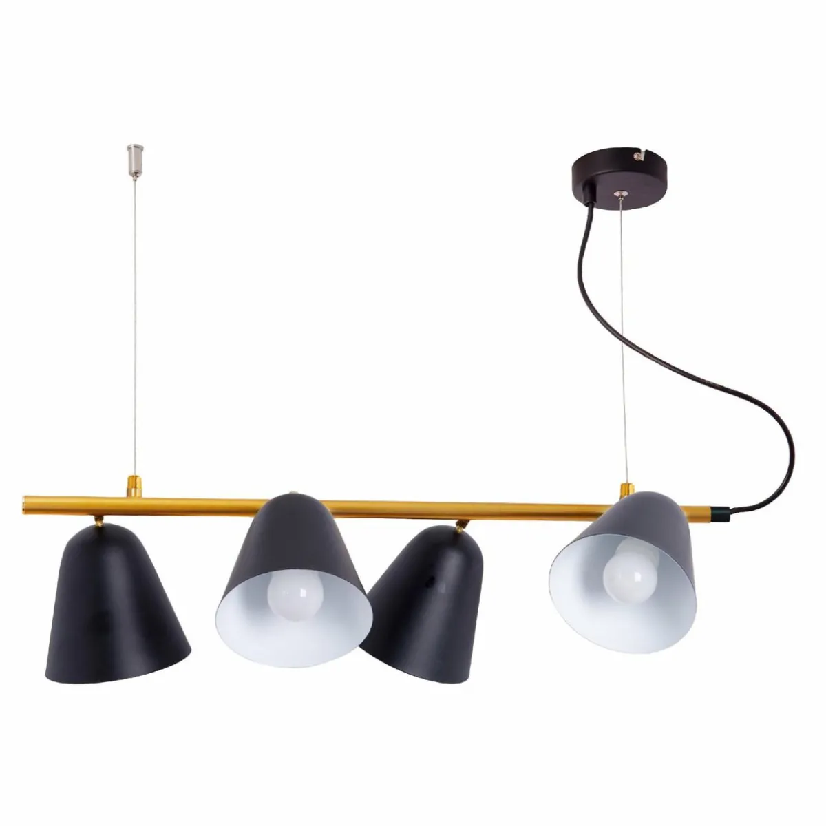 suspension_triton_noire_et_dore_quatre_lampes_2.webp Store Näve Suspension Triton noire et dorée, quatre lampes