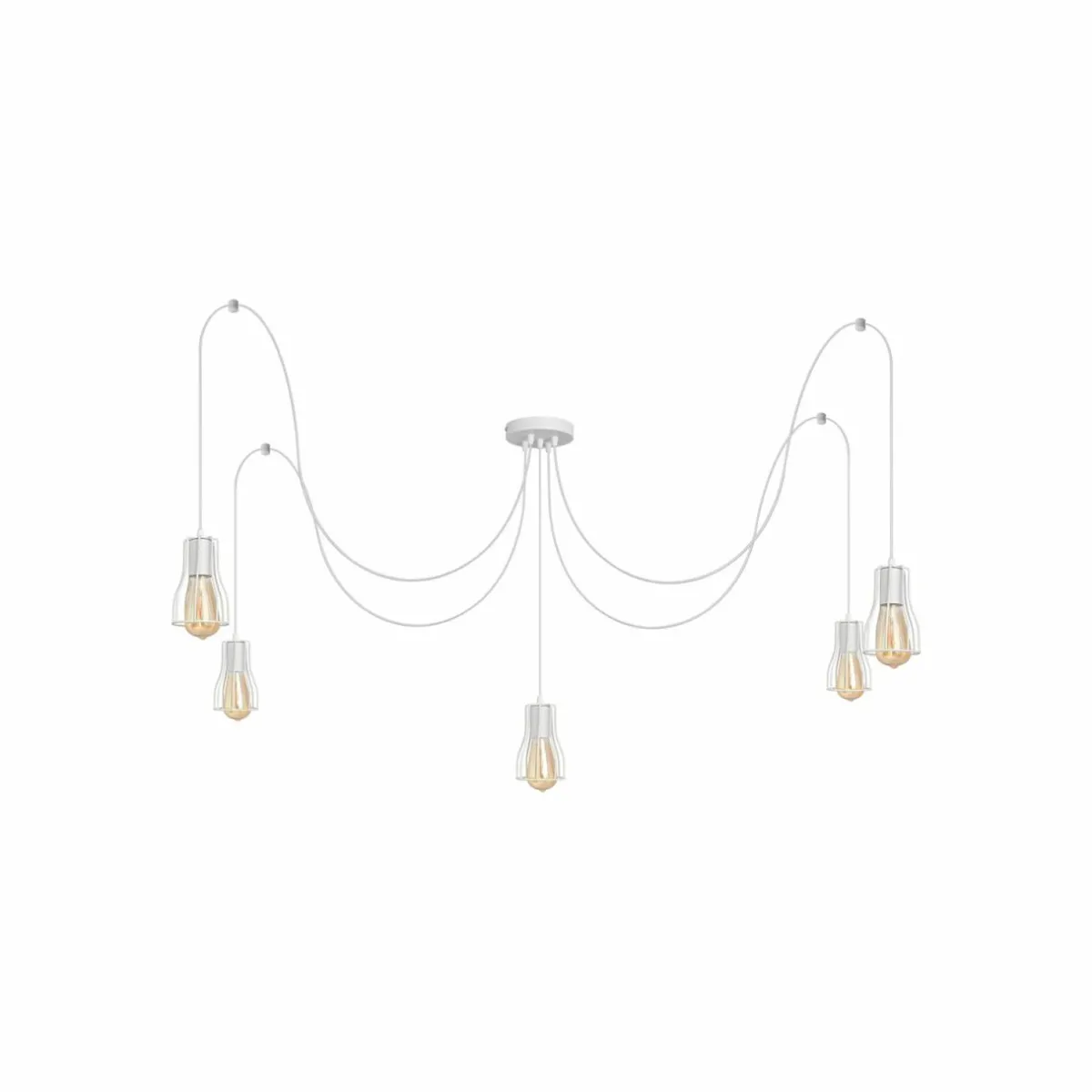 suspension_tube_long_blanc_mtal__lampes_e_1.webp Outlet HELAM Suspension Tube Long, blanc, métal, 5 lampes, E27