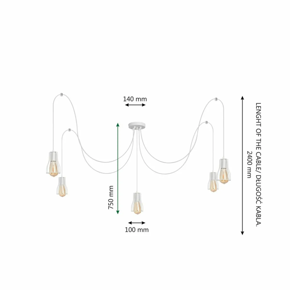 suspension_tube_long_blanc_mtal__lampes_e_2.webp Outlet HELAM Suspension Tube Long, blanc, métal, 5 lampes, E27