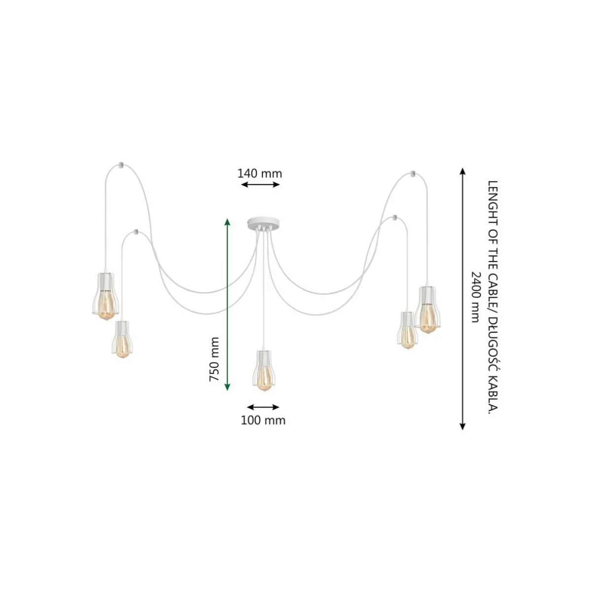suspension_tube_long_blanc_mtal__lampes_e_3.webp Outlet HELAM Suspension Tube Long, blanc, métal, 5 lampes, E27