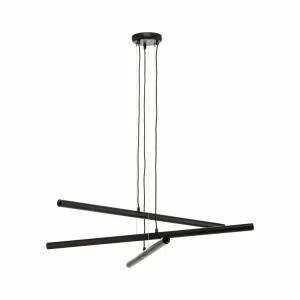 Discount ALDEX Suspension Tubo, noire, à 6 lampes