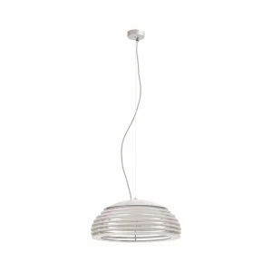 Store Eco-Light Suspension Twist, hêtre, blanc, 120 cm