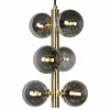 Flash Sale Lucide Suspension Tycho, à 6 lampes, dorée/gris fumé