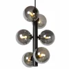 Discount Lucide Suspension Tycho, à 6 lampes, noire/gris fumé