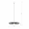 Fashion Nowodvorski Lighting Suspension Umbrella de forme plate, dorée