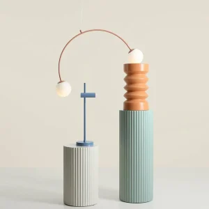 Flash Sale ALDEX Suspension Una 2, métal, verre, à 2 lampes, rouge corail