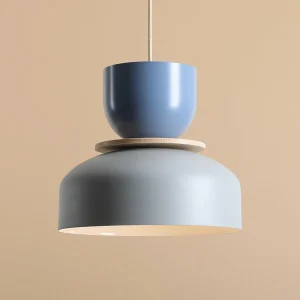 Discount ALDEX Suspension Uto, gris/bleu, abat-jour en métal