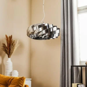 Clearance Domiluce Suspension Vento, chromé-nickelé, Ø 60 cm, métal