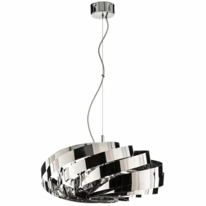 Clearance Domiluce Suspension Vento, chromé-nickelé, Ø 60 cm, métal