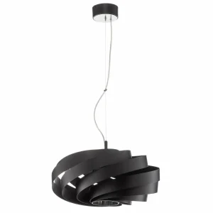 Store Domiluce Suspension Vento, noir, Ø 50 cm, métal, E27
