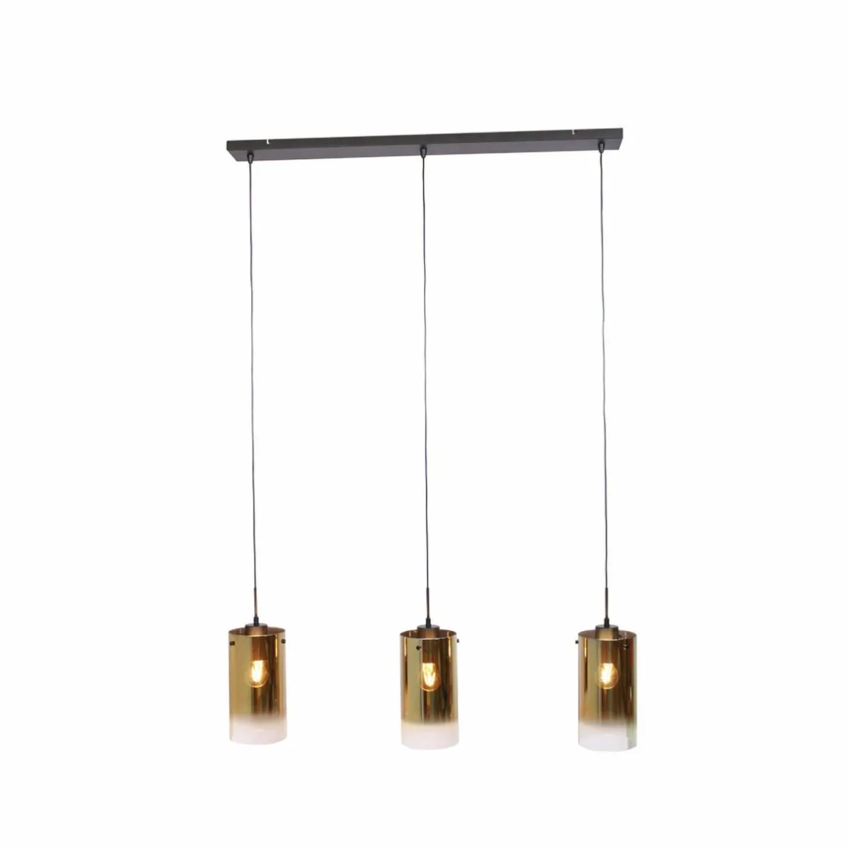 suspension_ventotto_noiror_longueur__cm__lampes_verre_0.webp Best Freelight Suspension Ventotto, noir/or, longueur 105 cm, 3 lampes. verre