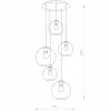 Hot Nowodvorski Lighting Suspension Vetro en verre à 5 lampes