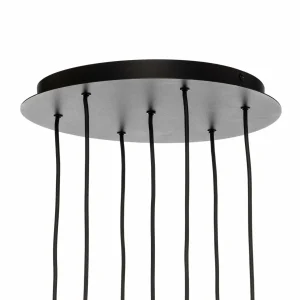 Hot Nowodvorski Lighting Suspension Vetro en verre à 7 lampes