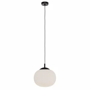 Best Sale TK Lighting Suspension Vibe, verre blanc opalin, Ø 30 cm