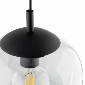 Outlet TK Lighting Suspension Vibe, verre clair, Ø 20 cm