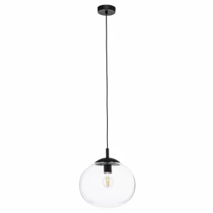Store TK Lighting Suspension Vibe, verre clair, Ø 30 cm