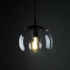 Flash Sale TK Lighting Suspension Vibe, verre gris graphite transparent, Ø 25 cm