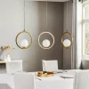 Flash Sale Eko-Light Suspension Vienna, verre opale, laiton, 3 lampe