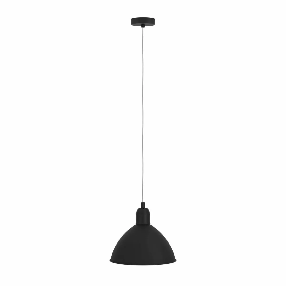 Store EGLO Suspension vintage Priddy, à 1 lampe, noire