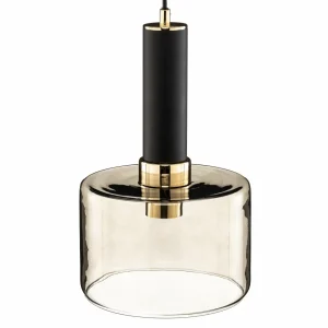 Outlet Jupiter Suspension Viva, fumée/noire/laiton, 3 lampes