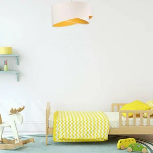 Store Maco Design Suspension Vivien, bicolore, blanc/orange