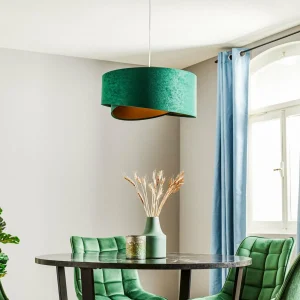 Hot Maco Design Suspension Vivien, bicolore, vert/or