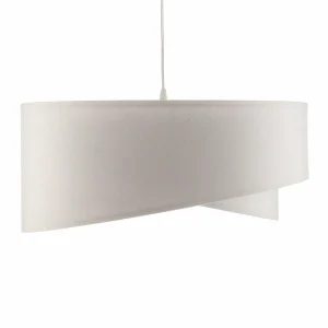 Store Maco Design Suspension Vivien en velours blanc
